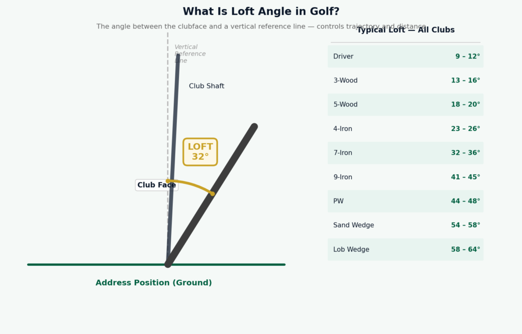 loft angle in golf