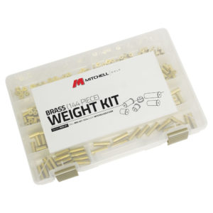 Mitchell Golf Brass Tip Weight Kit For Steel Shafts (144 Pieces)