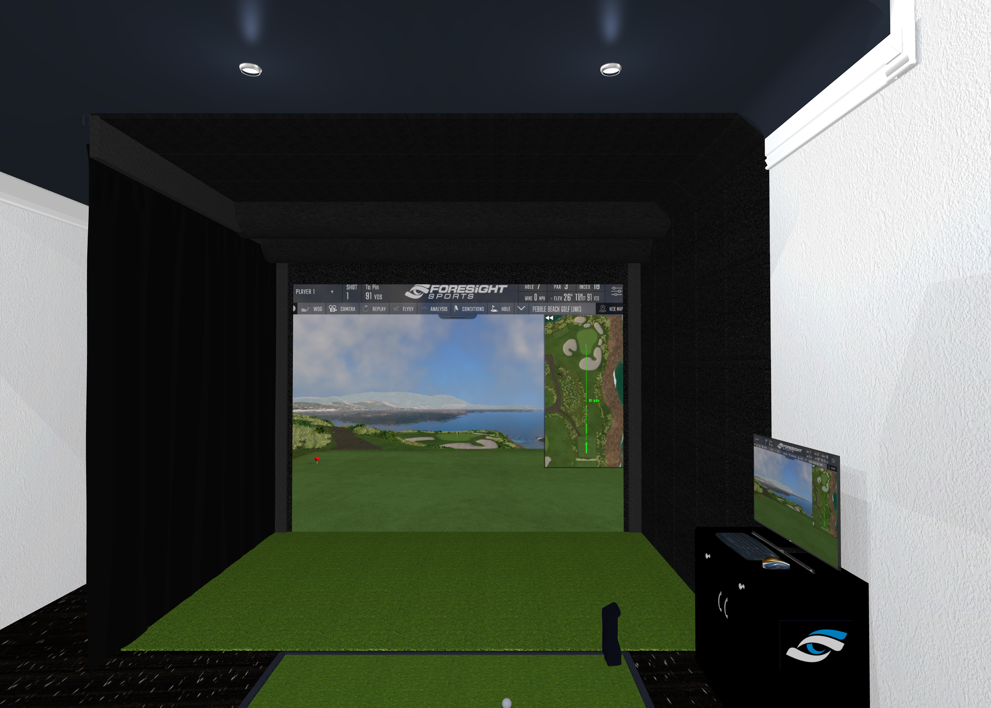 State-of-the-art Golf Simulator at Mitchell Golf